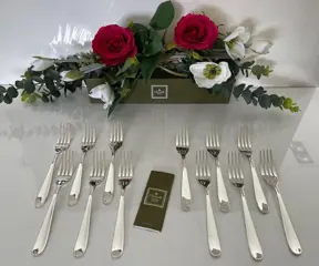 Christofle - vis vorken (12) - Verzilverd - Dax