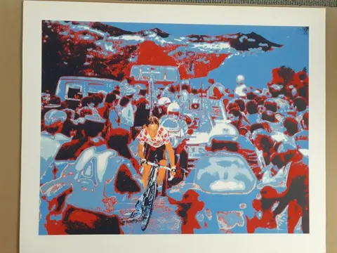 Tour de France - Wielrennen - Steven Rooks - zeefdruk