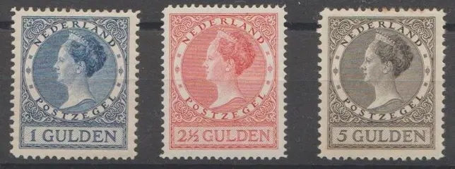 Nederland 1926/1927 - Koningin Wilhelmina 'Veth' - NVPH 163/165