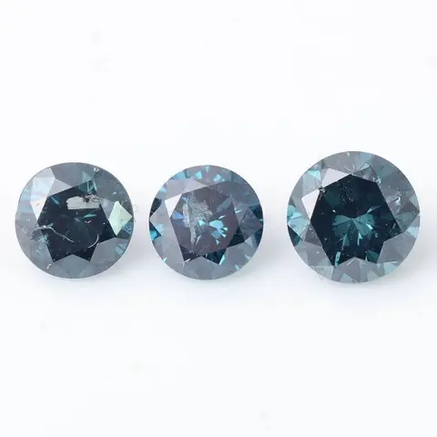 3 pcs Diamanten - 1.14 ct - Briljant, Rond - fancy
