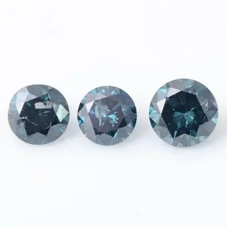 3 pcs Diamanten - 1.14 ct - Briljant, Rond - fancy