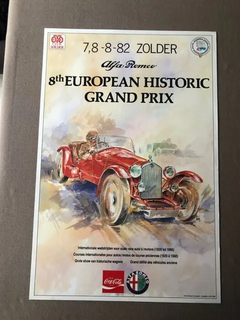 Poster/prent - 1982 Historic Grand Prix Zolder - Alfa Romeo