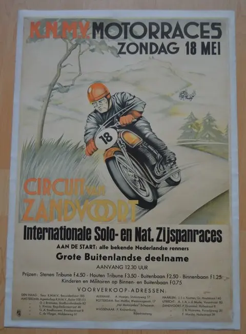 DollyRudeman - Circuit Zandvoort. KNMV motor races - 1950