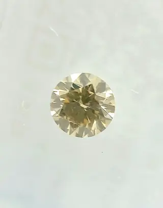 1 pcs Diamant - 0.36 ct - Briljant - fancy lichtbruinachtig