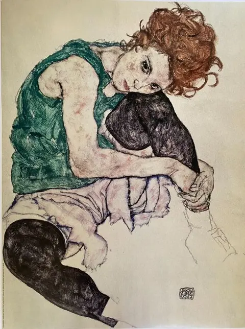 Egon Schiele (after) - Donna seduta 1917 - Reprint - Jaren