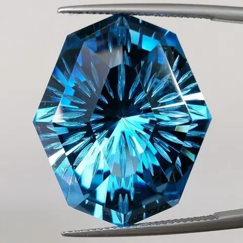 Hoge Precisie Cut -Blauwe Topaas - 58.55 ct