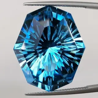 Hoge Precisie Cut -Blauwe Topaas - 58.55 ct