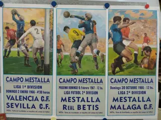 Donat Sauri - 3Poster Football.Year 1966-1967 - Mestalla