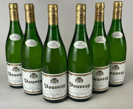 1989 Vouvray - Huguet Pinon "demi sec" - Loire - 6 Fles