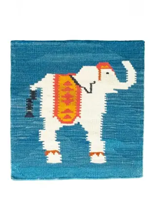 Designer Kelim - Verzamelobject - Olifant - 57 cm - 54 cm