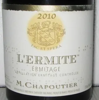 2010 M. Chapoutier Ermitage, L'Ermite - Rhône - 1 Fles (0,75 liter)