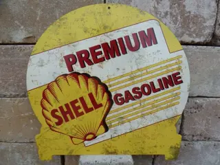 Bord - Shell Schild Metall 40,5 cm x 39 cm - Shell - Na 2000