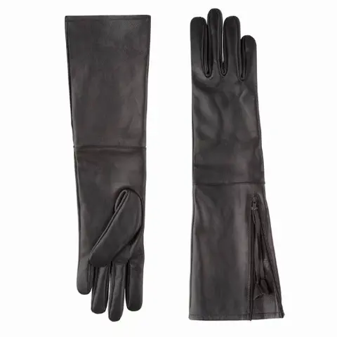 Lange leren handschoenen