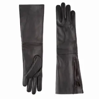 Lange leren handschoenen