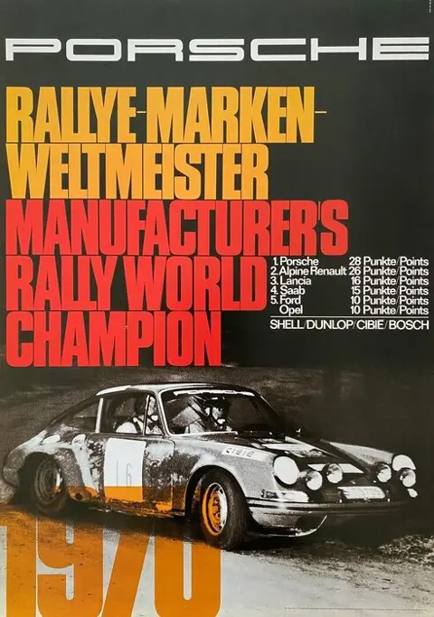 Erich Strenger - PORSCHE Rallye Marken-Weltmeister - 1970