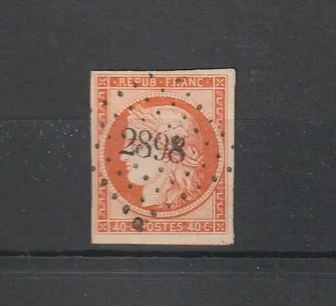 Frankrijk 1850 - Cérès 40c orange, - Yvert n°5