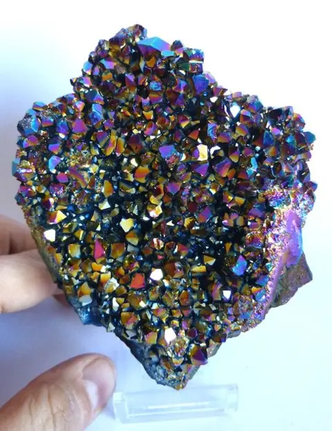 Regenboog amethist behandeld met edele metalen - 11,5 x 8,5