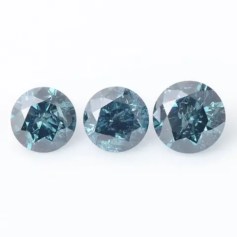 3 pcs Diamanten - 1.00 ct - Briljant, Rond - fancy