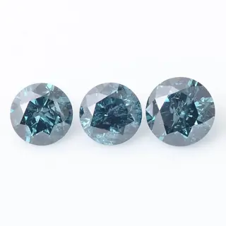 3 pcs Diamanten - 1.00 ct - Briljant, Rond - fancy