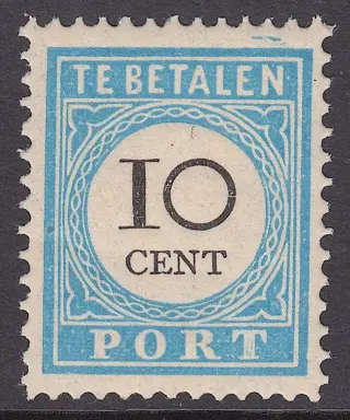 Nederland 1887 - Port Cijfer en waarde zwart - NVPH P7