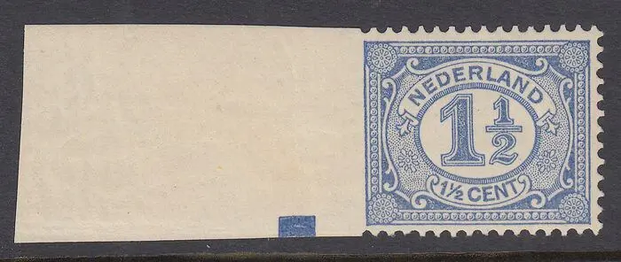 Nederland 1899 - Cijfer, variëteit linkerzijde ongeperforeerd - NVPH 52v