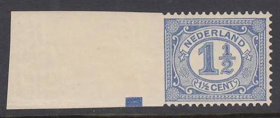Nederland 1899 - Cijfer, variëteit linkerzijde ongeperforeerd - NVPH 52v