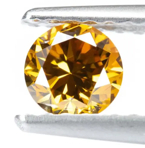 Diamant - 0.36 ct - Natural Fancy Deep Yellowish Orange -