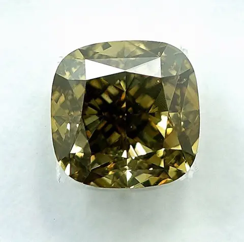 Diamant - 1.30 ct - Cushion - Natural Fancy Brownish Yellow