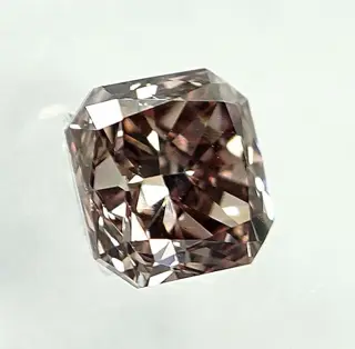 Diamant - 0.42 ct - Radiant - Natural Fancy Light Pinkish