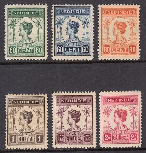 Nederlands-Indië 1913/1931 - Koningin Wilhelmina - NVPH 129/134