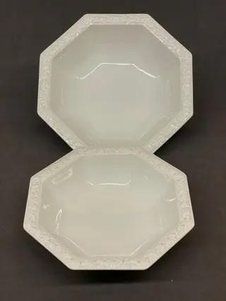 Rosenthal - Achthoekige schalen - Maria weiß - (2) -