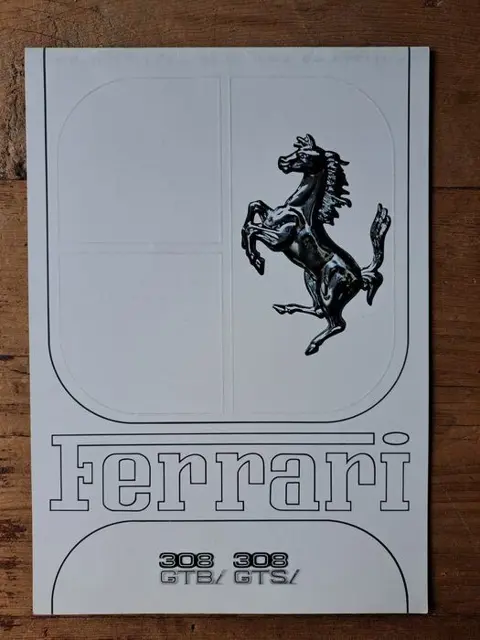 Brochures/catalogi - Ferrari 308 GTB / 308 GTS sales