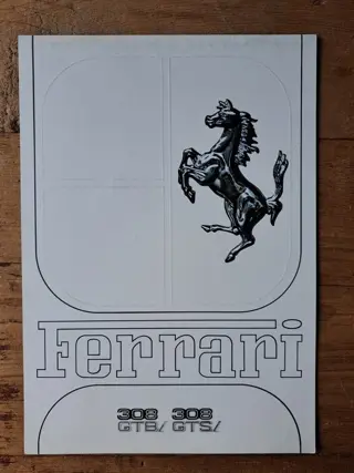 Brochures/catalogi - Ferrari 308 GTB / 308 GTS sales