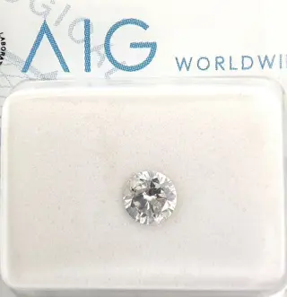Diamant - 0.41 ct - Rond - Light Yellowish Gray - P1, ***NO