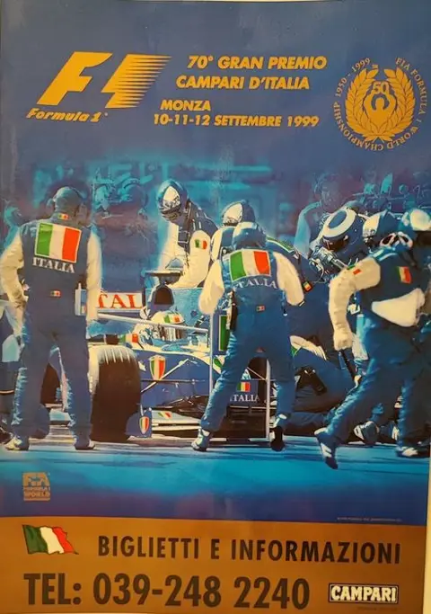 F1 - Original POSTER F1 70° GP Campari Monza - 1999
