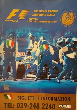 F1 - Original POSTER F1 70° GP Campari Monza - 1999