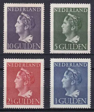 Nederland 1946 - Koningin Wilhelmina type 'Konijnenburg' - NVPH 346/349
