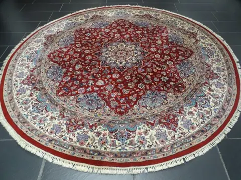 Runder Ispahahan Korkwolle - Tapijt - 250 cm - 250 cm