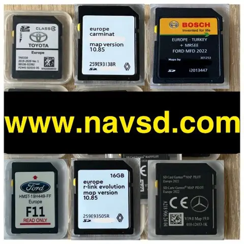 Auto navigatie updates sd Europa voor vele merk auto 2023