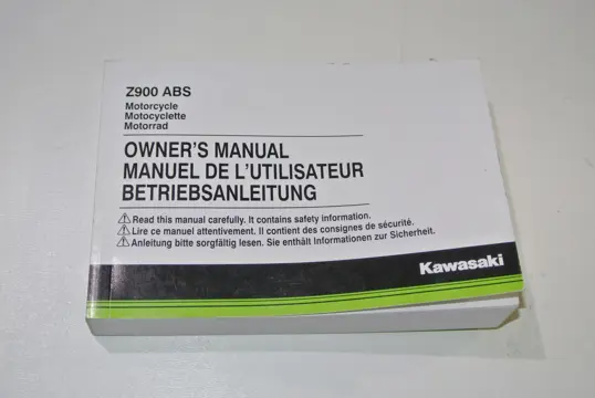 INSTRUCTIEBOEKJE Kawasaki Z 900 2017 - 2019