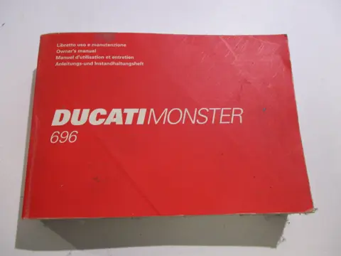 INSTRUCTIEBOEKJE Ducati monster 696 2008 - 2010