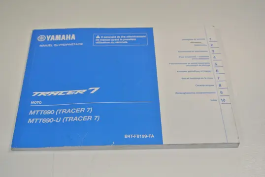 INSTRUCTIEBOEKJE Yamaha MT 07 Tracer 2016 - 2018