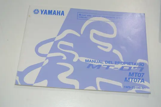 INSTRUCTIEBOEKJE Yamaha MT 07 2014 - 2017
