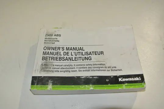 INSTRUCTIEBOEKJE Kawasaki Z 900 2017 - 2019