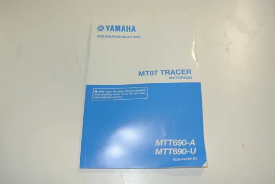 INSTRUCTIEBOEKJE Yamaha MT 07 Tracer 2016 - 2018