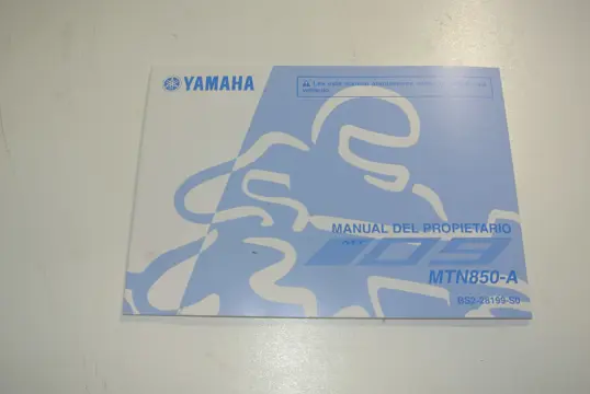 INSTRUCTIEBOEKJE Yamaha MT 09 2018 - 2020