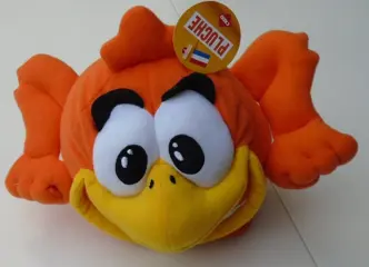 KNUFFEL GELUK VOGELTJE ORANJE NIEUW.