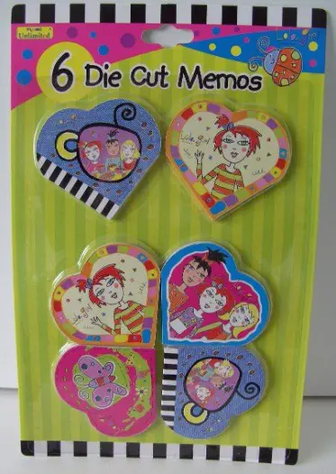 NOTITIEBLOKJES PER 6 BLOKJES OP KAART 6 SETS NIEUW