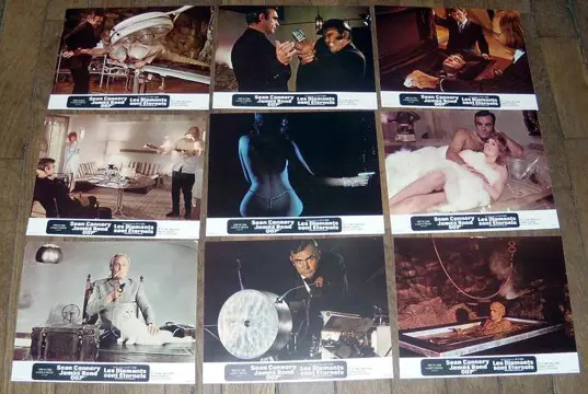 DIAMONDS ARE FOREVER lobbycard set.
