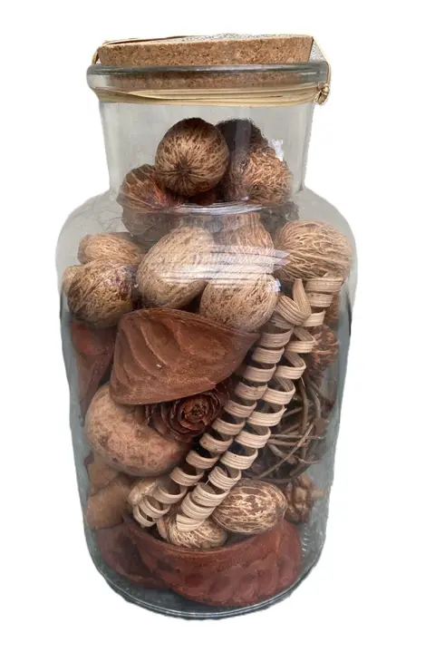 DECO GLAS BOTTLE FLORA 210 LIGHT BROWN NIEUW